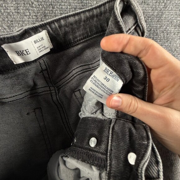 BKE Billie Gray Denim Jeans Slim Fit High Rise Ankle Skinny Stretch ACTL 29x27 - Picture 11 of 16